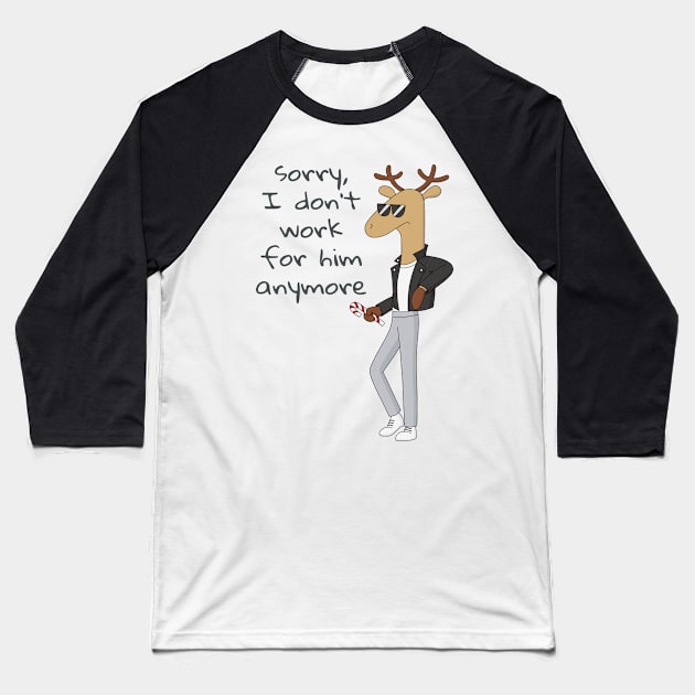Freelance Deer Baseball T-Shirt by by me art